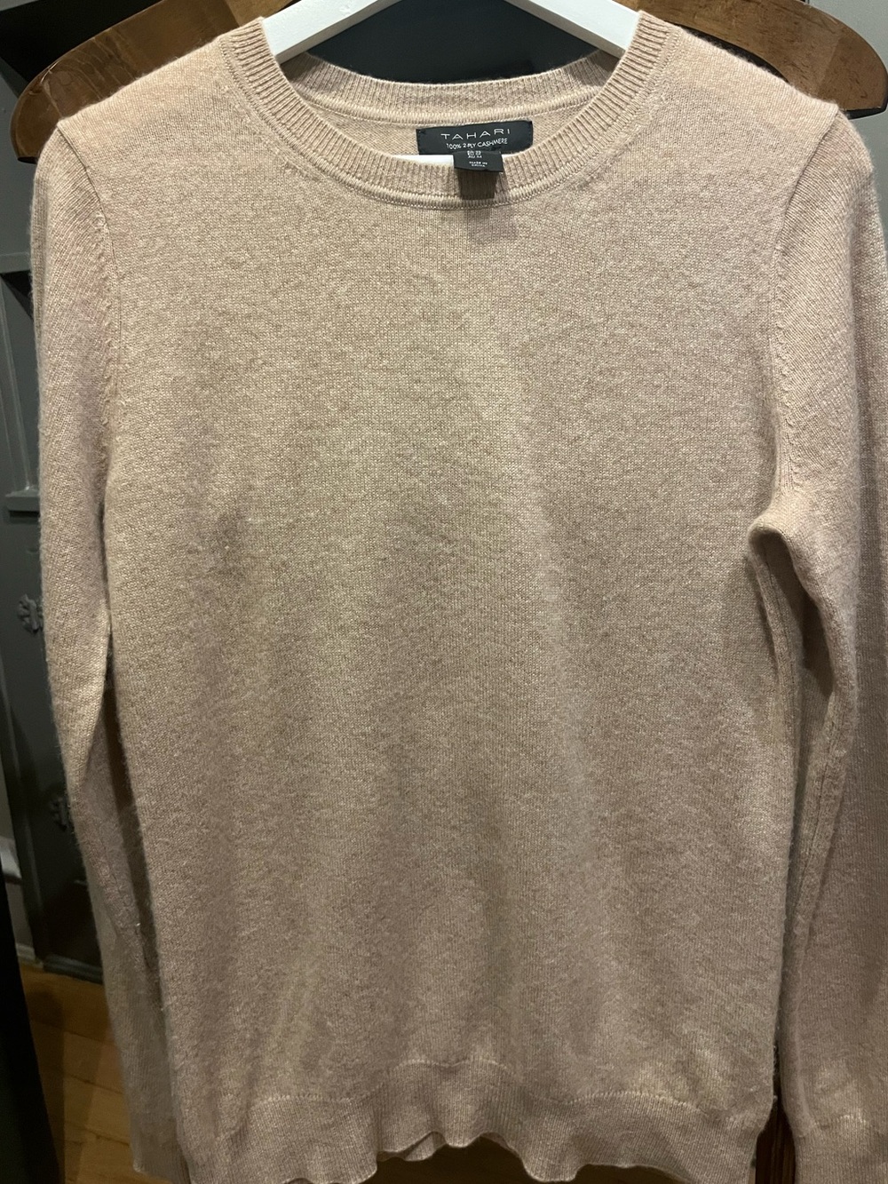Tahari Women’s 100% Cashmere Sweater in Camel
